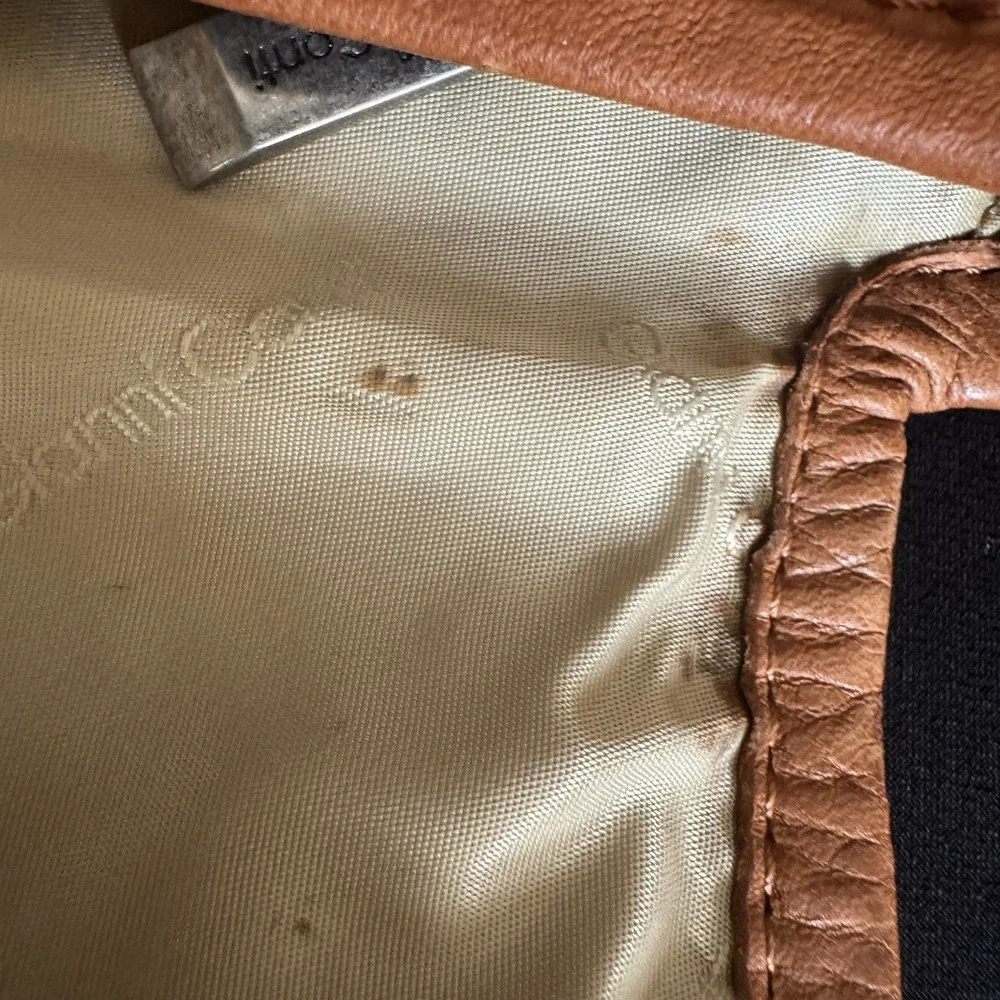 Gianni Conti Leather Crossbody Saddle Bag Made in Italy